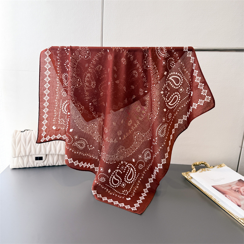 純綿女性用スカーフ正方形スカーフレディースネックヘアスカーフ - Ascot Neck Scarf のレビューと価格