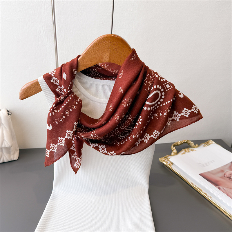 純綿女性用スカーフ正方形スカーフレディースネックヘアスカーフ - Ascot Neck Scarf のレビューと価格