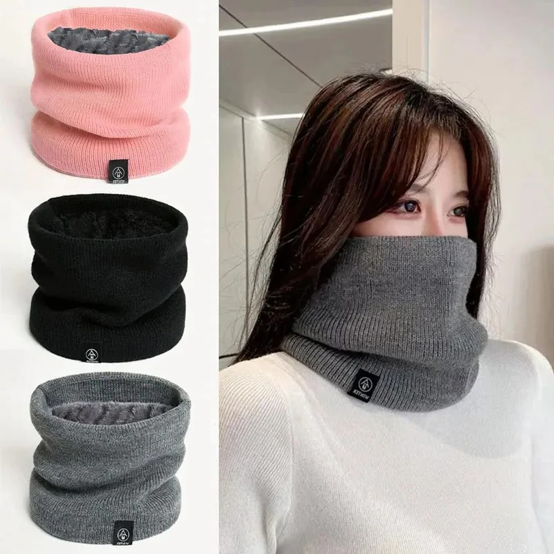 ファッション女性ニットスカーフ固体カシミヤのような冬のスヌー - Muffler Men Wool のレビューと価格