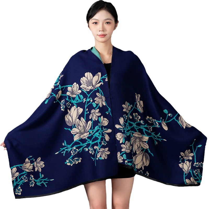 女性の冬のショールカシミヤスカーフ花柄ショールラップパシュミ - Woven Scarf Blanket のレビューと価格