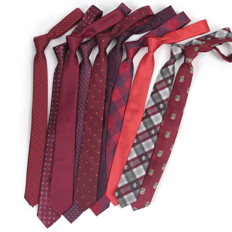 ネクタイセット レッドマルーン バーガンディローズ メンズネ - Silk Tie Striped のレビューと価格