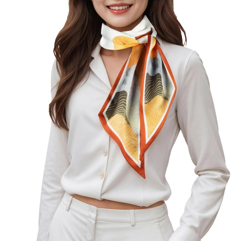 ファッションストライプヘアリボンスカーフ女性ネクタイバッグス - Silk Tie Striped のレビューと価格