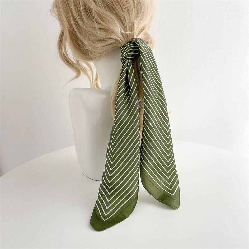 高級ストライプシルクスクエアスカーフ女性ネクタイショールラッ - Silk Tie Striped のレビューと価格