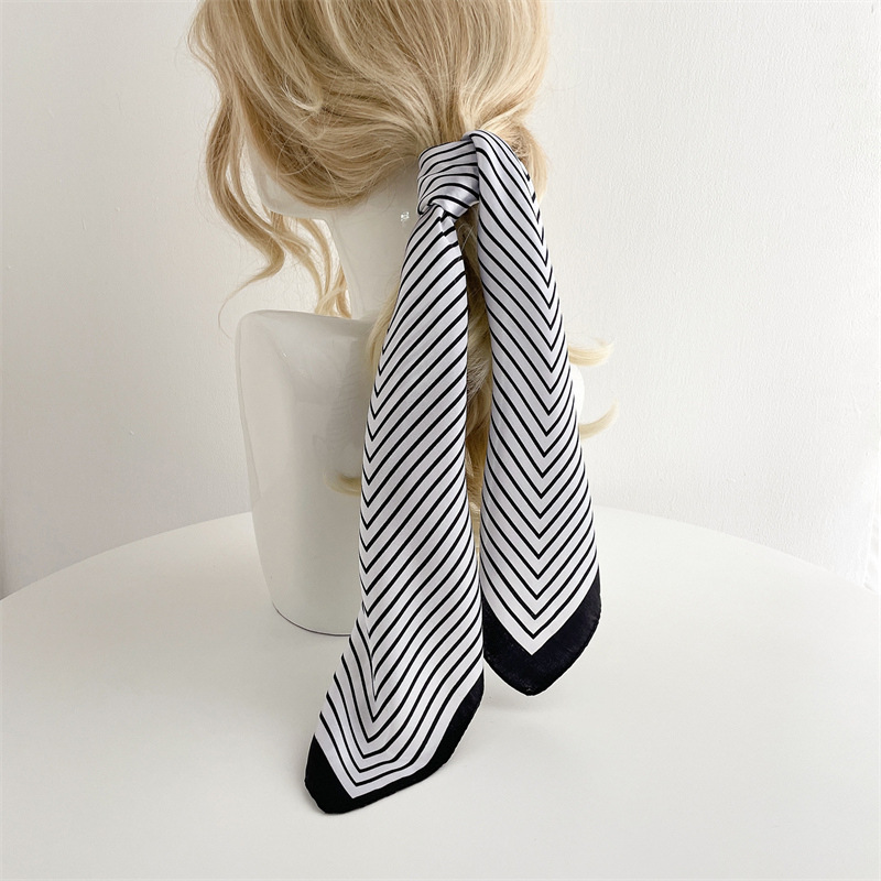 高級ストライプシルクスクエアスカーフ女性ネクタイショールラッ - Silk Tie Striped のレビューと価格