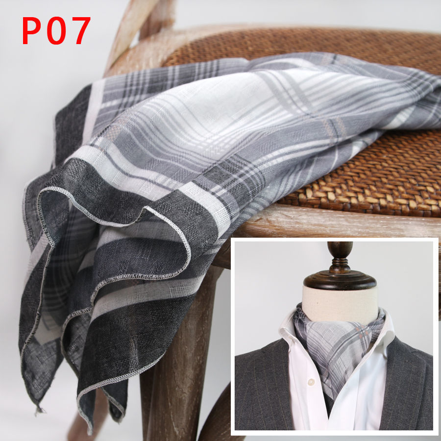 メンズスクエアスカーフ,ボタン付きコットンとリネンのスカーフ - Scarf Silk Square のレビューと価格