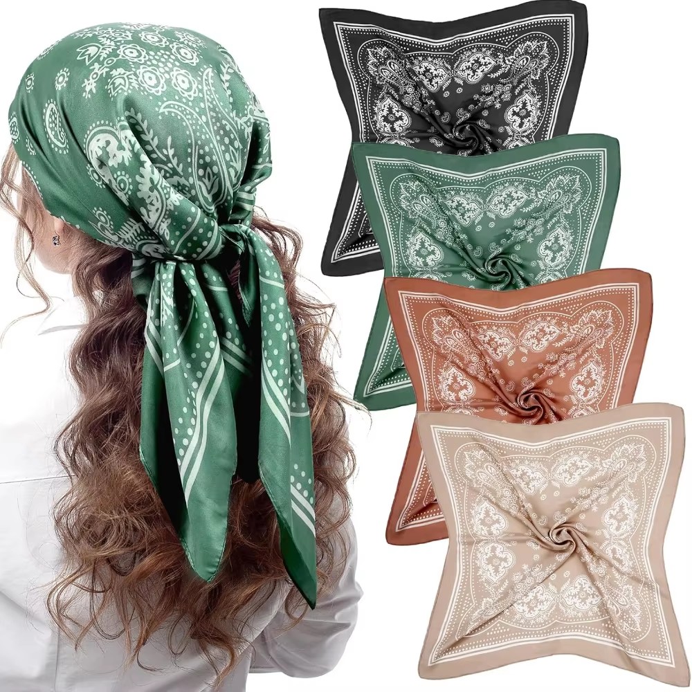高級ブランド シルク スクエア ペイズリー スカーフ レディ - Ascot Neck Scarf のレビューと価格