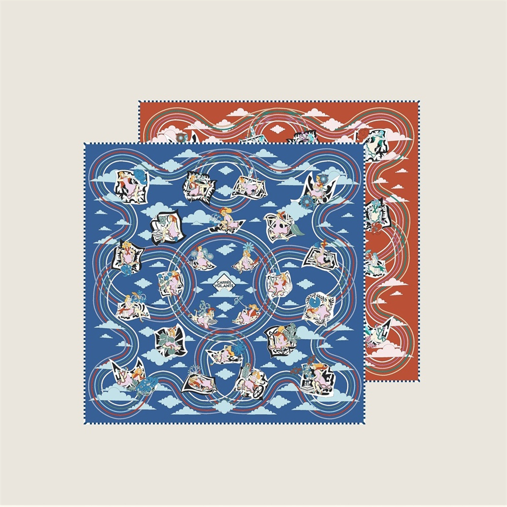 2025年新作 高級 手巻きツイルシルクスカーフ レディース - Scarf Silk Square のレビューと価格
