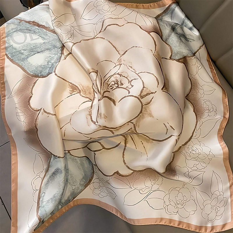 2024 デザインファッションプリントサテンスクエアシルクス - Face Scarf Mask のレビューと価格