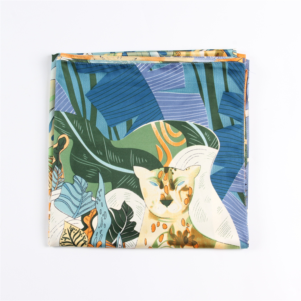 女性用の大きなシルクスカーフ,正方形のスカーフ,ショール,バ - Scarf Silk Square のレビューと価格
