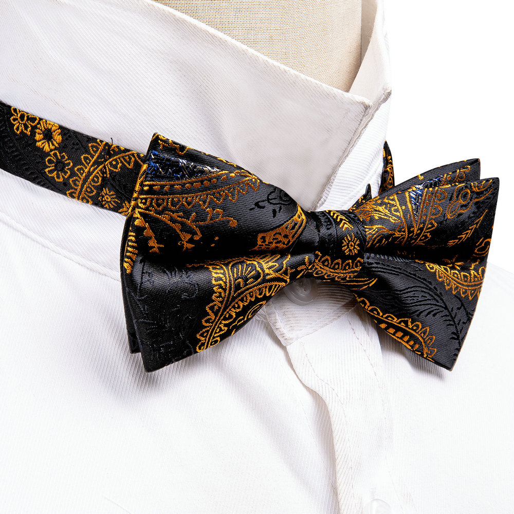Barry.WANG-男性用の蝶ネクタイ,黒,青,赤,緑のジ - Bow Tie Pre Tied のレビューと価格
