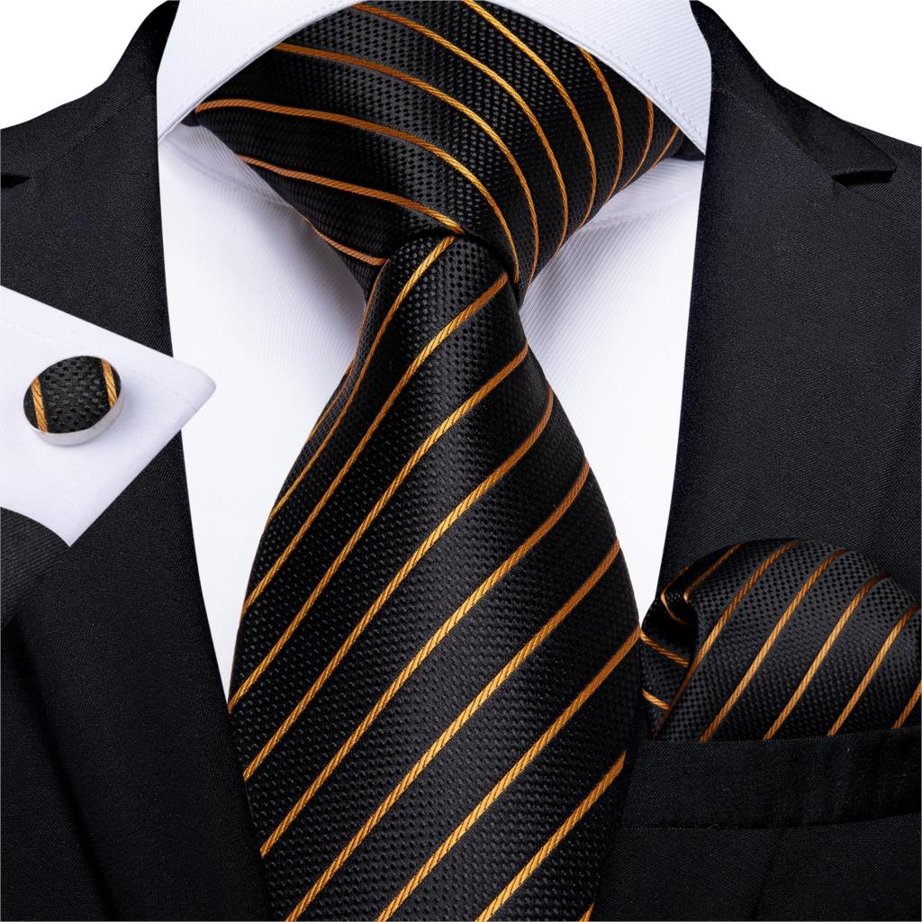 Diangu-男性用のストライプのシルクのウェディングネクタ - Silk Tie Striped のレビューと価格