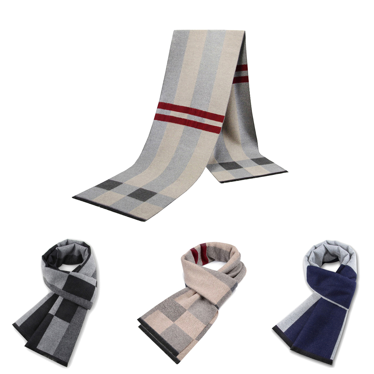 メンズスカーフ 男性用 冬 コピー カシミヤ ショール 高級 - Muffler Men Wool のレビューと価格